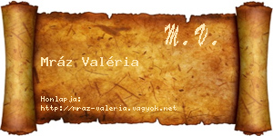 Mráz Valéria névjegykártya