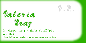 valeria mraz business card